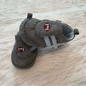 Koala Kids Gray and Red Baby Walker Shoes Velcro Straps